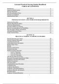 Licensed Practical Nursing Student Handbook TABLE OF CONTENTS