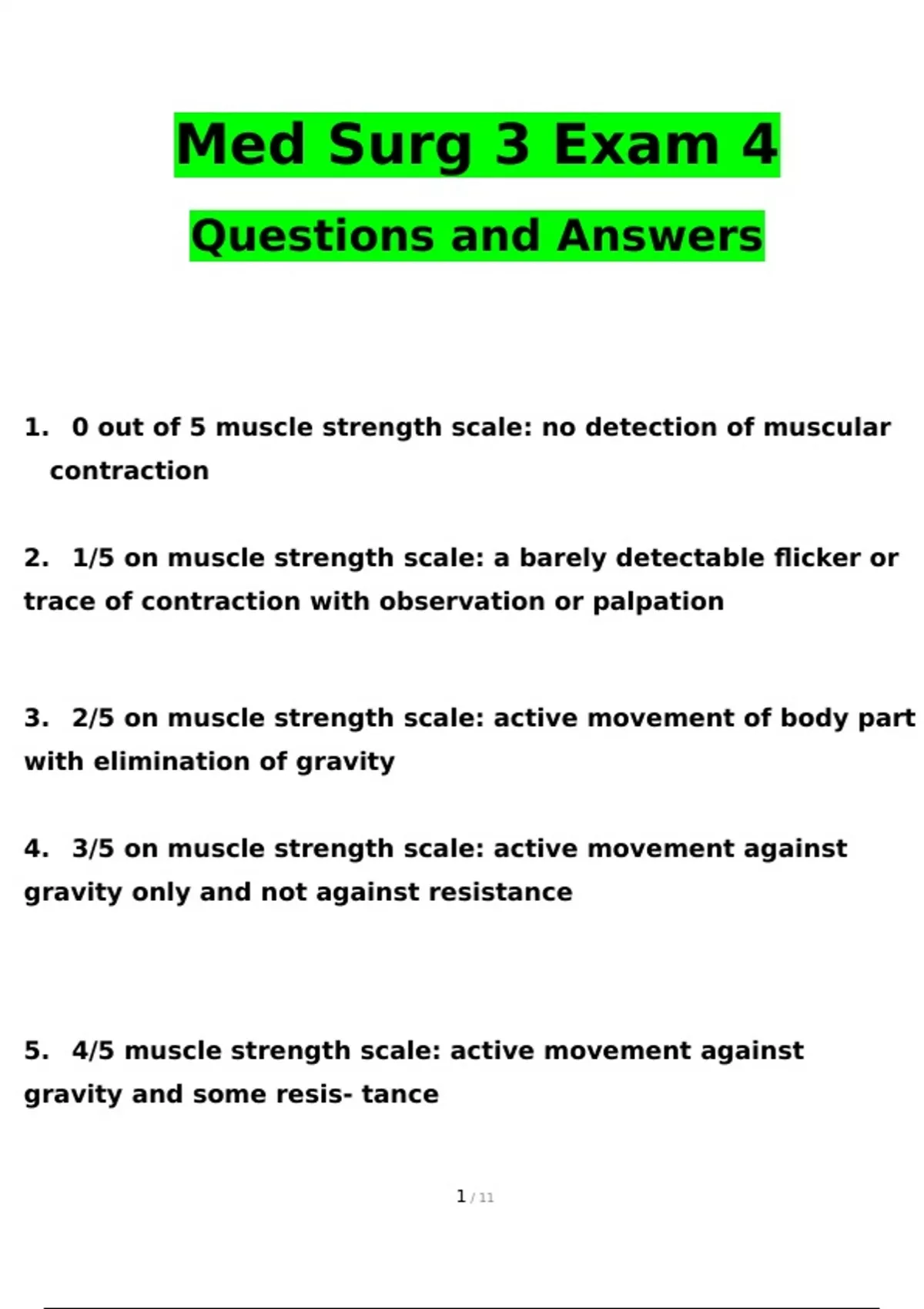 Med Surg 3 Exam 4 Questions and Answers 2024 / 2025 | 100% Verified ...