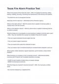 Texas Fire Alarm Practice Test With complete solution