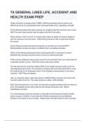 TX GENERAL LINES LIFE&comma; ACCIDENT AND HEALTH EXAM PREP