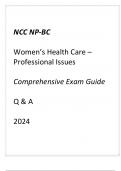 NCC NP-BC Women's Health Care (Professional Issues) Comprehensive Exam Guide 2024