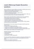 Lewis's Med-surg Chapter 65 practice questions&period;