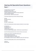 Hearing Aid Specialist Exam Questions Part 1&period;