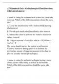 ATI Standard Quiz- Medical surgical Final Questions with Correct answer