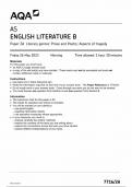 2023 AQA AS ENGLISH LITERATURE B QUESTION PAPER AND MARK SCHEME PAPER 2B BUNDLE [7716/2A: Literary genres: Prose and Poetry: Aspects of tragedy]