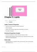 NUTR 132 Chapter 5: Lipids Notes