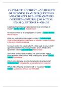 CA PSI-LIFE, ACCIDENT, AND HEALTH OR SICKNESS EXAM 2024 QUESTIONS AND CORRECT DETAILED ANSWERS (VERIFIED ANSWERS) || 300 ACTUAL EXAM QUESTIONS A+ GRADE
