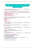 Crime Scene Investigator IAI-CSA Techniques of Crime  Scene Certification Exam New 2024 Version with All  Question and Answers