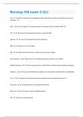 Nursing 104 exam 2 ULL Questions With 100% Correct!!