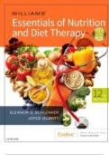 TEST BANK FOR WILLIAMS' ESSENTIALS OF NUTRITION AND DIET THERAPY&comma; 12TH EDITION BY ELEANOR SCHLENKER AND JOYCE ANN GILBERT ISBN 9780323529716 CHAPTER 1-25 &vert; COMPLETE GUIDE A&plus;