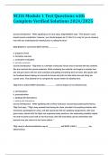 NCOA Module 1 Test Questions with Complete Verified Solutions 2024&sol;2025