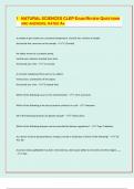 NATURAL SCIENCES CLEP EXAM REVIEW QUESTIONS  AND ANSWERS&comma; RATED A&plus;