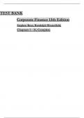 testbank for corporate finance 13thedition