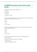 ACSM-EP practice exam (from study book) Questions And Answers Graded A+