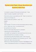 Ryanair Initial Topic 3 Exam Questions and Answers 100% Pass