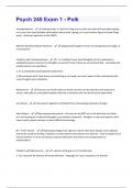 Psych 240 Exam 1 - Polk Questions With 100&percnt; Correct&excl;&excl;