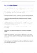 PSYCH 240 Exam 1 Questions & Answers Already Passed&excl;&excl;