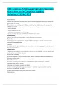 SNP - Special Needs Appropriate Practices Questions with Complete Verified Solutions 2024&sol;2025