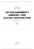 FAC1602 Assignment 4 Semester 1 2024