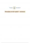 Summary lectures Managing social capital 