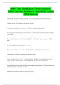 DMV Test Firefighter Endorsement &vert; 100&percnt; Correct Answers &vert; Verified &vert; Latest 2024 Version