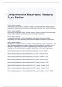Comprehensive Respiratory Therapist Exam Review 2024 Questions and Answers
