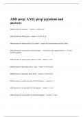 ABO prep: ANSI, prep questions and answers