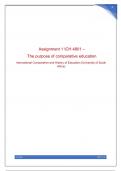 ICH4801 The purpose of comparative education