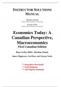 Solutions for Economics Today, A Canadian Perspective Macroeconomics, 1st Canadian Edition Miller (All Chapters included)