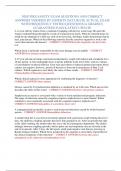 NISP FIRE SAFETY EXAM QUESTIONS AND CORRECT  ANSWERS VERIFIED BY EXPERTS &vert;ACCURATE ACTUAL EXAM  WITH FREQUENTLY TESTED QUESTIONS &vert;A GRADED &vert;  GUARANTEED PASS &vert;LATEST UPDATE