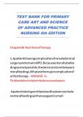 TEST BANK FOR PRIMARY CARE ART AND SCIENCE OF ADVANCED PRACTICE NURSING 6th