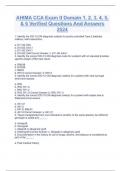 AHIMA CCA Exam II Domain 1, 2, 3, 4, 5, & 6 Verified Questions And Answers 2024