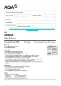 2023 AQA AS GERMAN 7661&sol;2 Paper 2 Writing Question Paper & Mark scheme &lpar;Merged&rpar; June 2023 &lbrack;VERIFIED&rsqb;