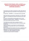 HESI PN EXIT EXAM 1 AND 2 LATEST 2024 WITH 200 QUESTIONS AND CORRECT ANSWERS GRADED A&period;