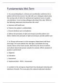 Fundamentals Mid-Term Questions and answers latest update