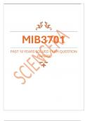 PASR 10 YEARS of Exams (SOLVED) MIB3701 - MICROBIAL PHYSIOLOGY 