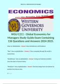C211 WGU-OA Global Economics for Managers Exam Package&period; 