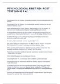 PSYCHOLOGICAL FIRST AID - POST TEST 2024 Q & A&excl;&excl;