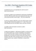 Coc 2020 - Final Exam Questions WO Codes &lpar;Set 1&rpar; Questions and answers latest update