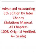 Solutions Manual For Advanced Accounting 5th Edition  Jeter Chaney