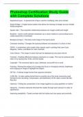 Photoshop Certification Study Guide with Complete Solutions