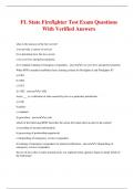 FL State Firefighter Test Exam Questions With 100&percnt; Correct Answers