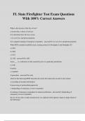 FL State Firefighter Test Exam Questions With 100&percnt; Correct Answers