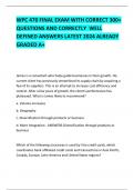 WPC 470 FINAL EXAM WITH CORRECT 300&plus; QUESTIONS AND CORRECTLY  WELL DEFINED ANSWERS LATEST 2024 ALREADY GRADED A&plus;  