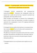 CAB340 &ndash; Cryptography and Network Security Final Exam- Questions & Answers