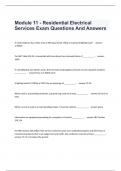  Module 11 - Residential Electrical Services Exam Questions And Answers