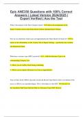 Epic ANE350 Questions with 100% Correct Answers | Latest Version 2024/2025 | Expert Verified | Ace the Test