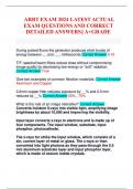 ARRT CERTIFICATION EXAM 2024 LATEST ACTUAL EXAM QUESTIONS AND CORRECT DETAILED ANSWERS&vert;&vert; A&plus;GRADE &lpar;THE AMERICAN REGISTRY OF RADIOLOGIC TECHNOLOGISTS &rpar;