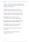 CLINICAL SIMULATION EXAM 1 QUESTIONS AND  CORRECT ANSWERS &lpar;VERIFIED ANSWERS&rpar; LATEST  VERSION 100&percnt; CORRECT