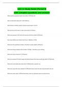 Unit 12 Study Guide &lpar;Period 3&rpar; with complete questions and answers